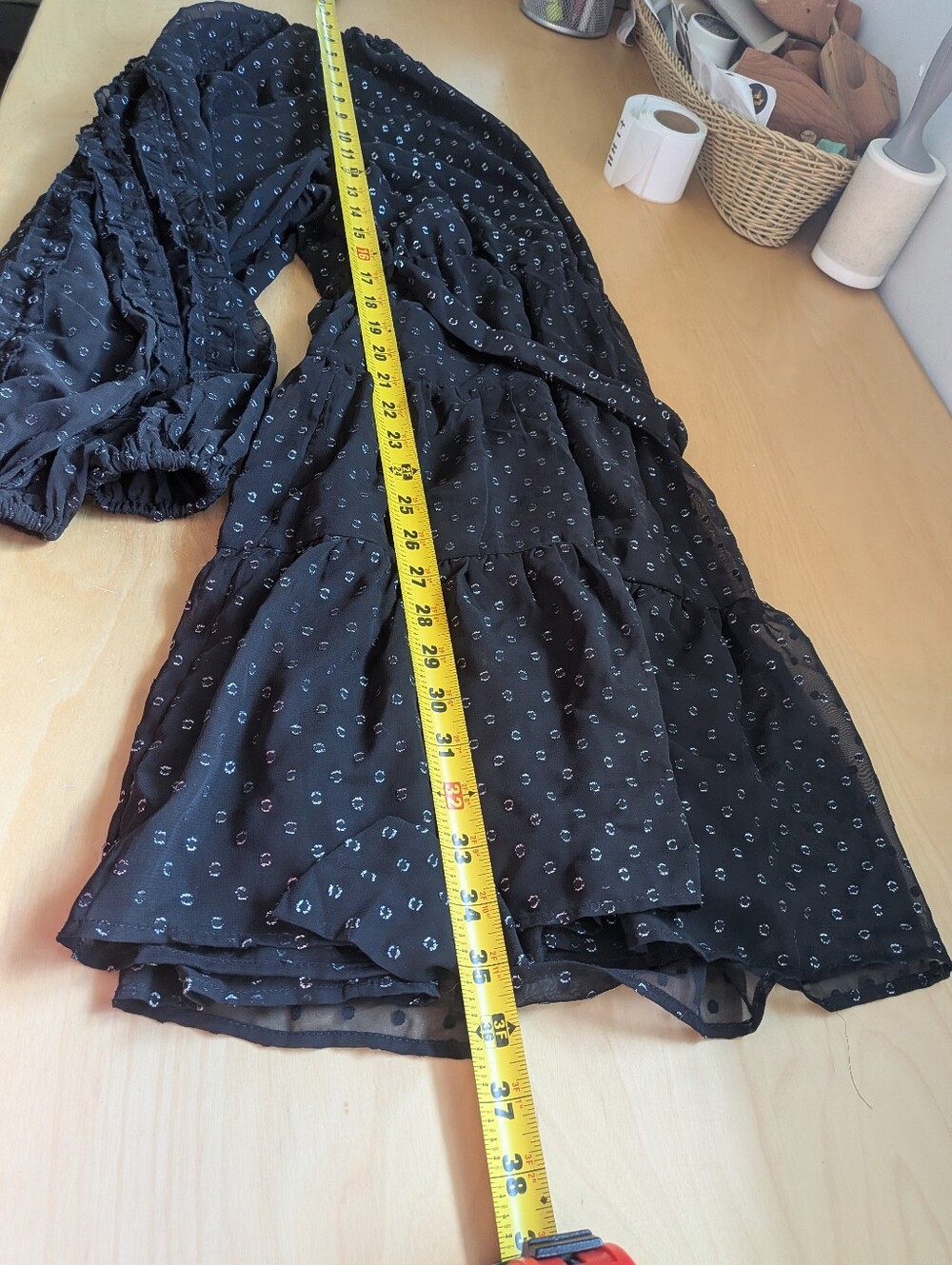 DESIGUAL Women Mini Dress Polka Dot Black Silver Size XL Long Sleeve Holiday - Picture 15 of 16